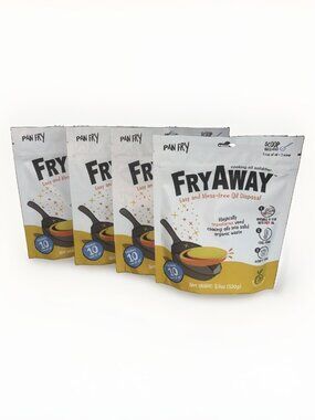 4x FryAway Pan Fry Cooking Oil Solidifier Solidifies 10 Cups Plant-Based No Mess